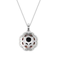 Flower Marquise Halo Necklace