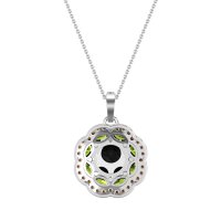 Flower Marquise Halo Necklace