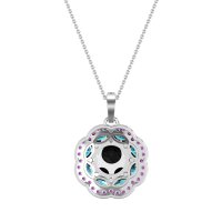 Flower Marquise Halo Necklace