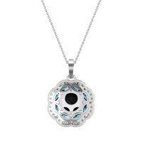 Flower Marquise Halo Necklace