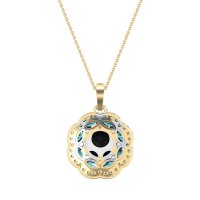Flower Marquise Halo Necklace
