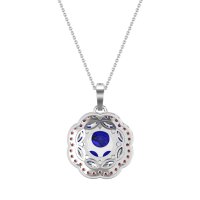 Flower Marquise Halo Necklace