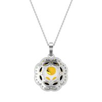 Flower Marquise Halo Necklace