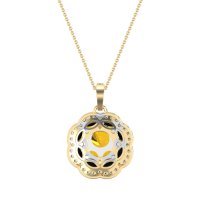 Flower Marquise Halo Necklace