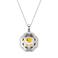 Flower Marquise Halo Necklace